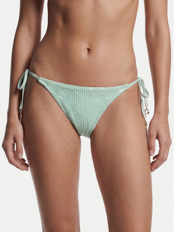Guess Dół od bikini E6GO04 KBMV0 Zielony