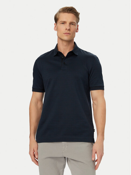 BOSS Polo H-Parlay 242 50559766 Granatowy Regular Fit