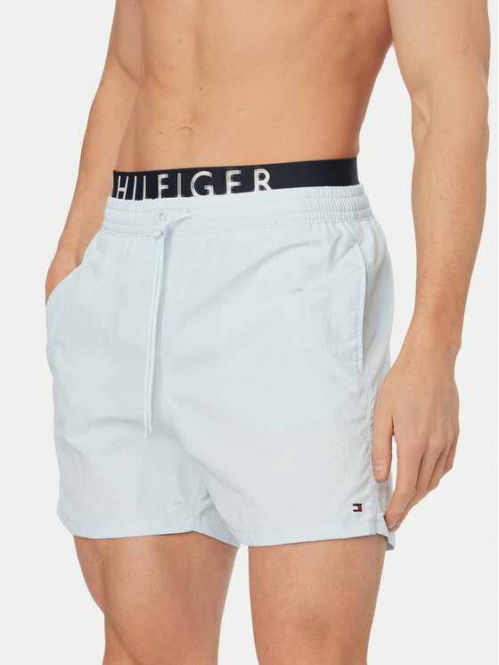 Tommy Hilfiger Szorty kąpielowe UM0UM03749 Niebieski jasny Regular Fit