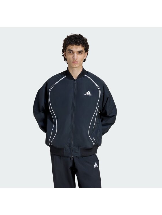 adidas Kurtka bomber adicolor Teamgeist KC8358 Czarny Loose Fit