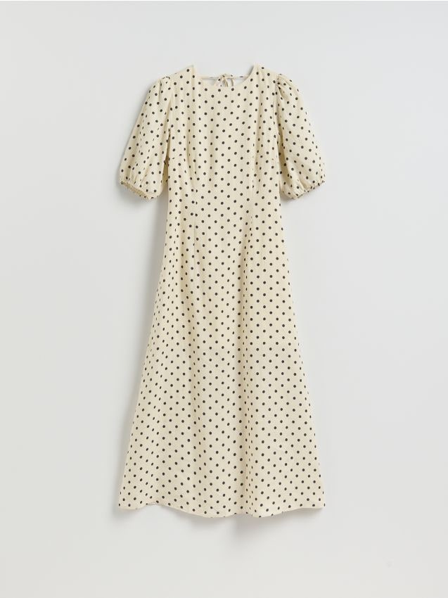 Reserved - Lniana sukienka - wielobarwny