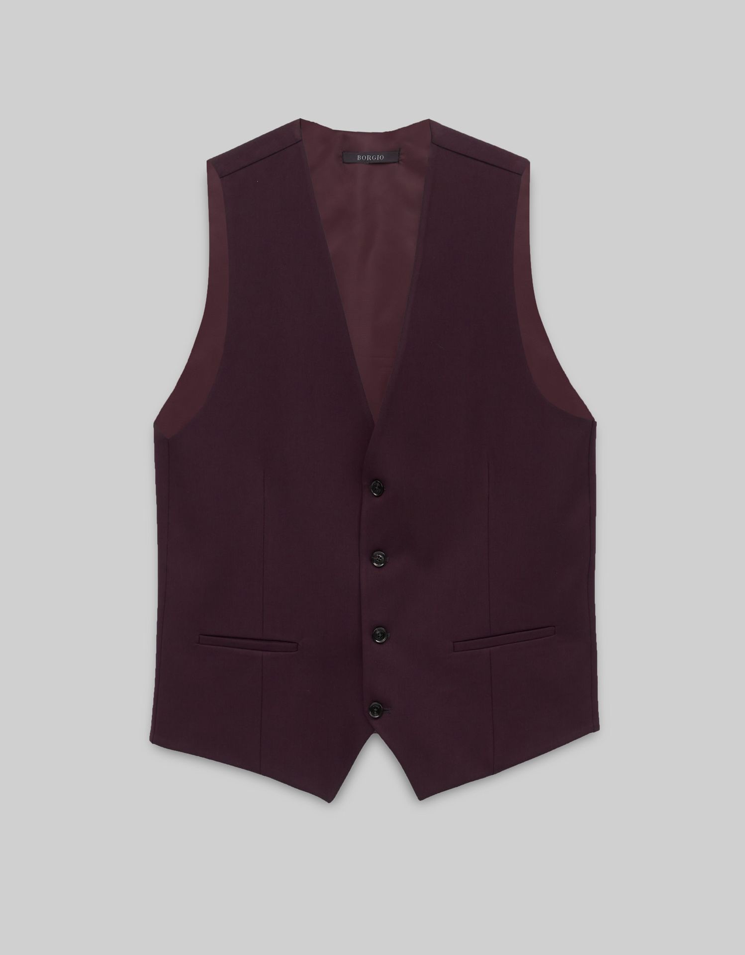 kamizelka do zestawu lido slim fit bordowa