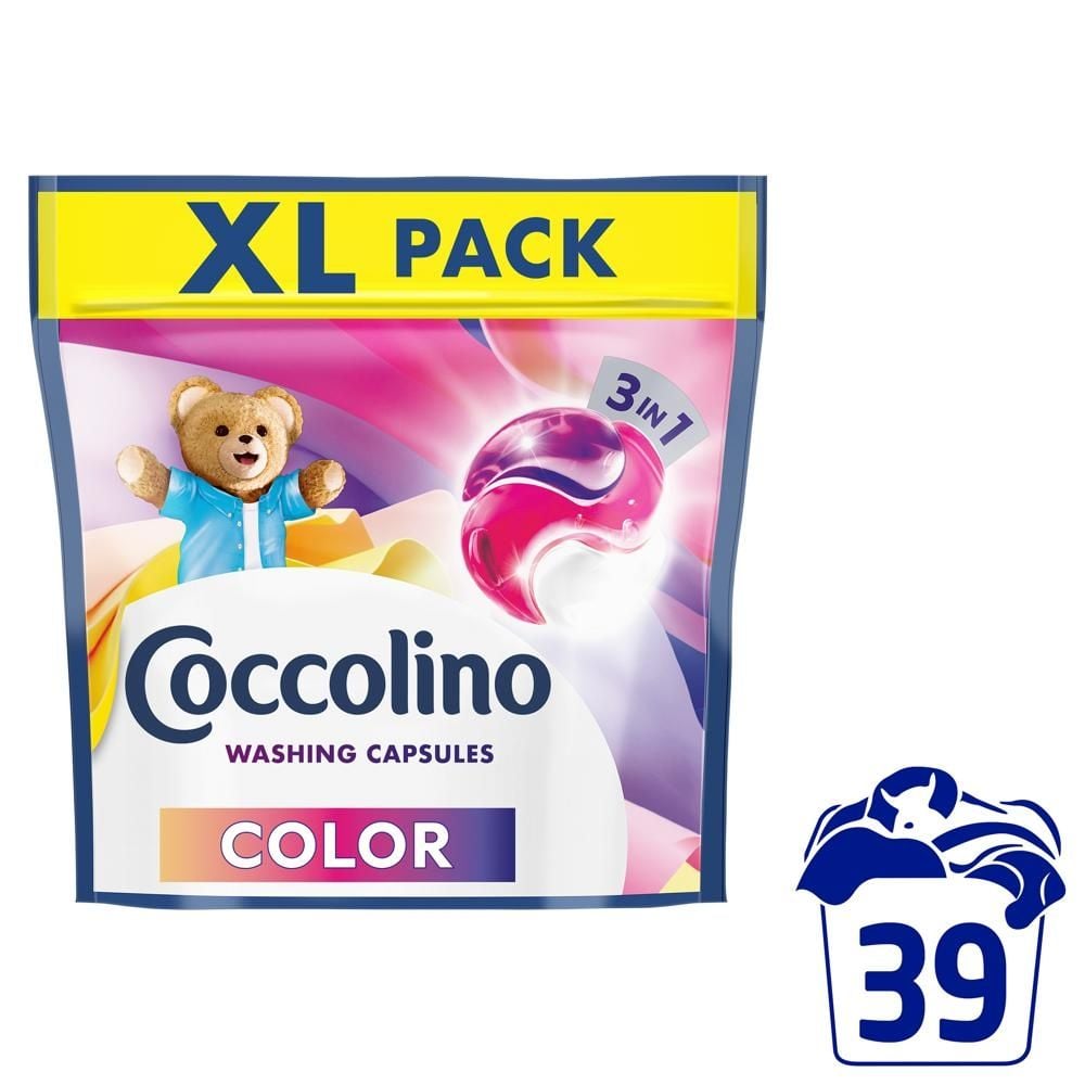 Coccolino XL Kapsułki 3w1 do prania kolorowych tkanin 674,7 g (39 prań)