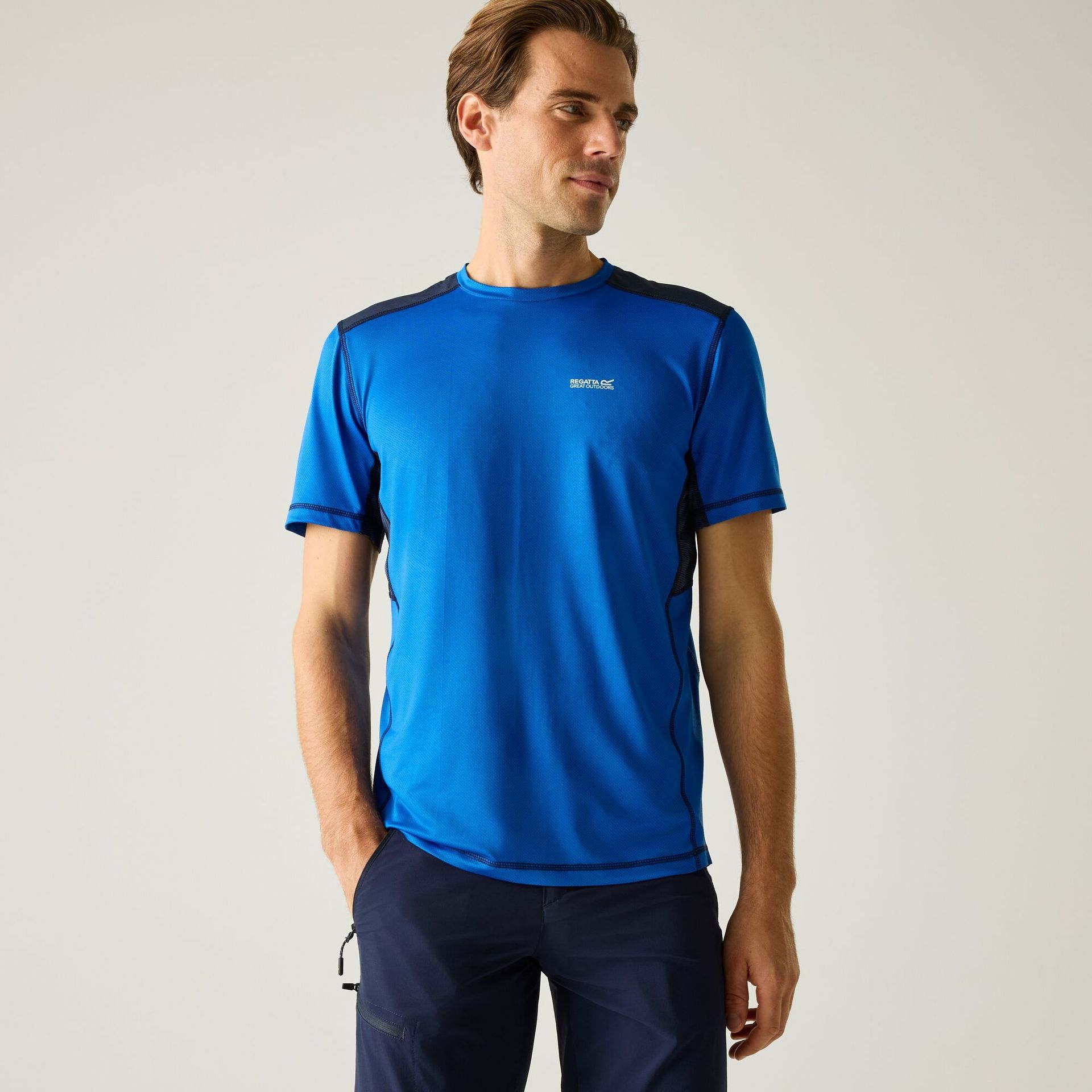 Regatta Regatta Koszulka męska Virda Niebieski, Rozmiar: 3XL