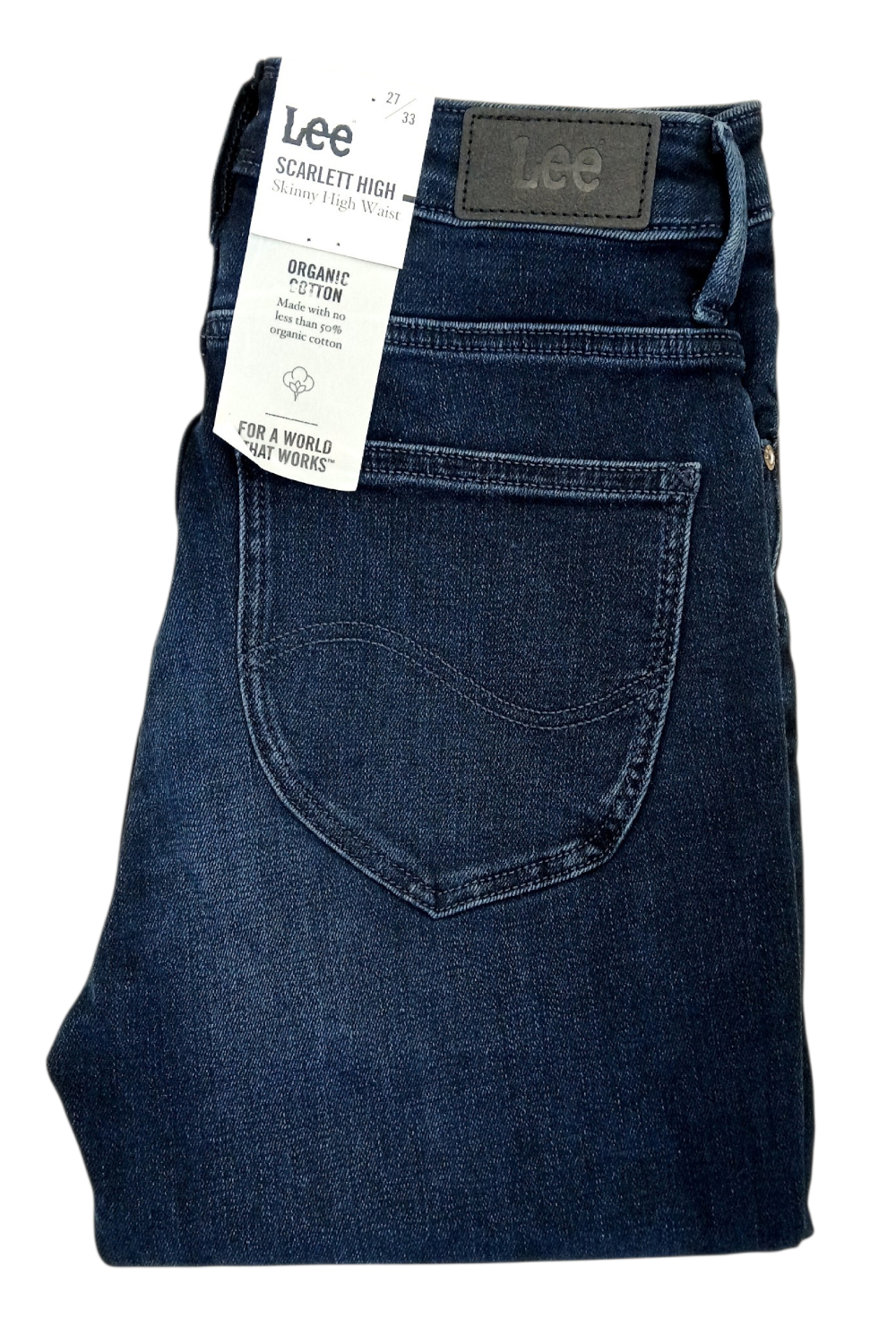 LEE SCARLETT HIGH SKINNY WORN EBONY JEANSY DAMSKIE