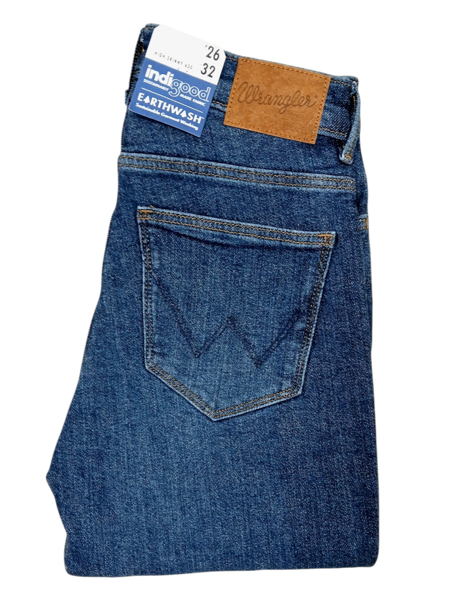 WRANGLER HIGH SKINNY GOOD NEWS JEANSY DAMSKIE