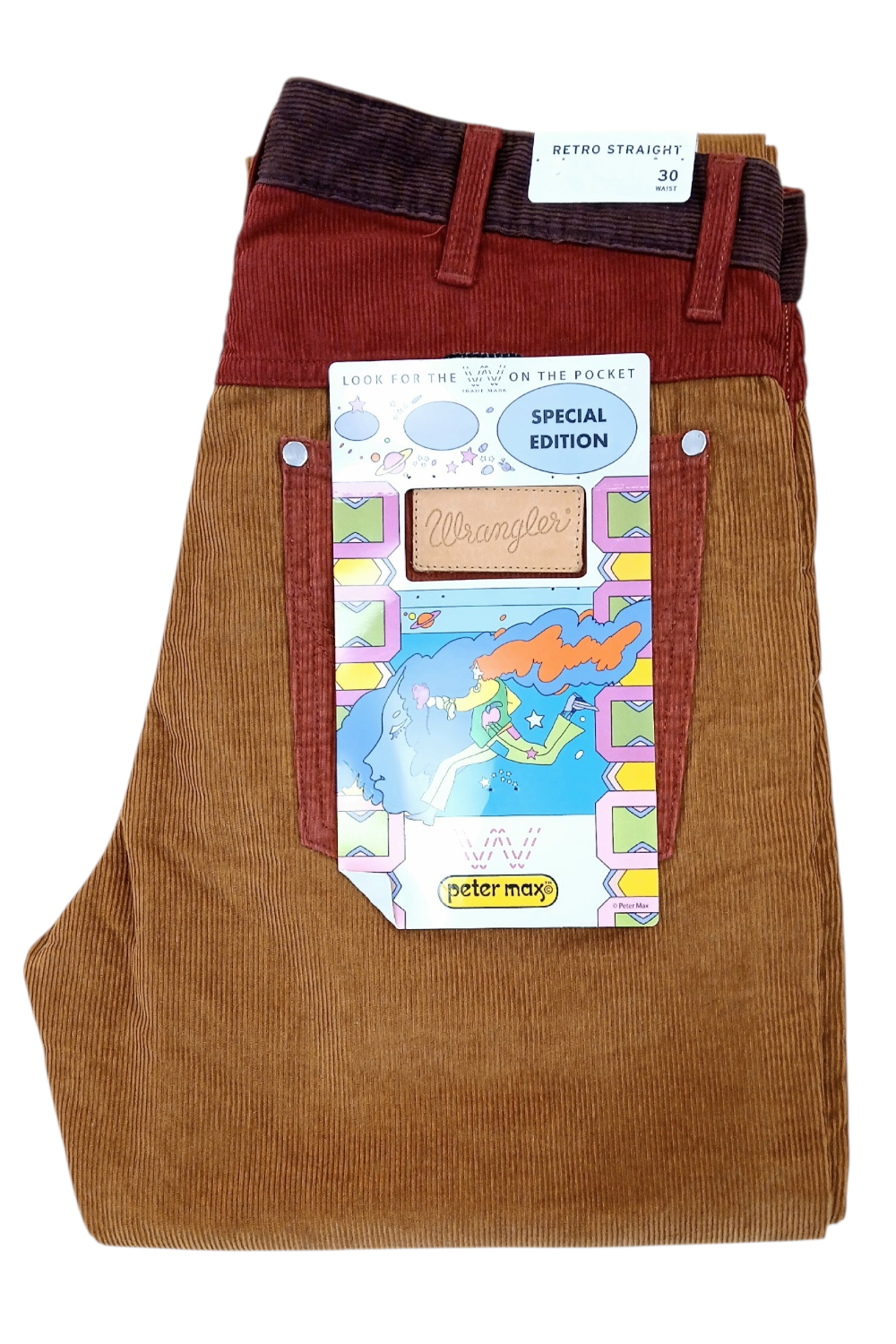 WRANGLER RETRO STRAIGHT TOBACCO CORD SZTRUKSY MĘSKIE