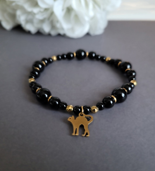 Odwaga i pozytywne myślenie- bransoletka z kotem