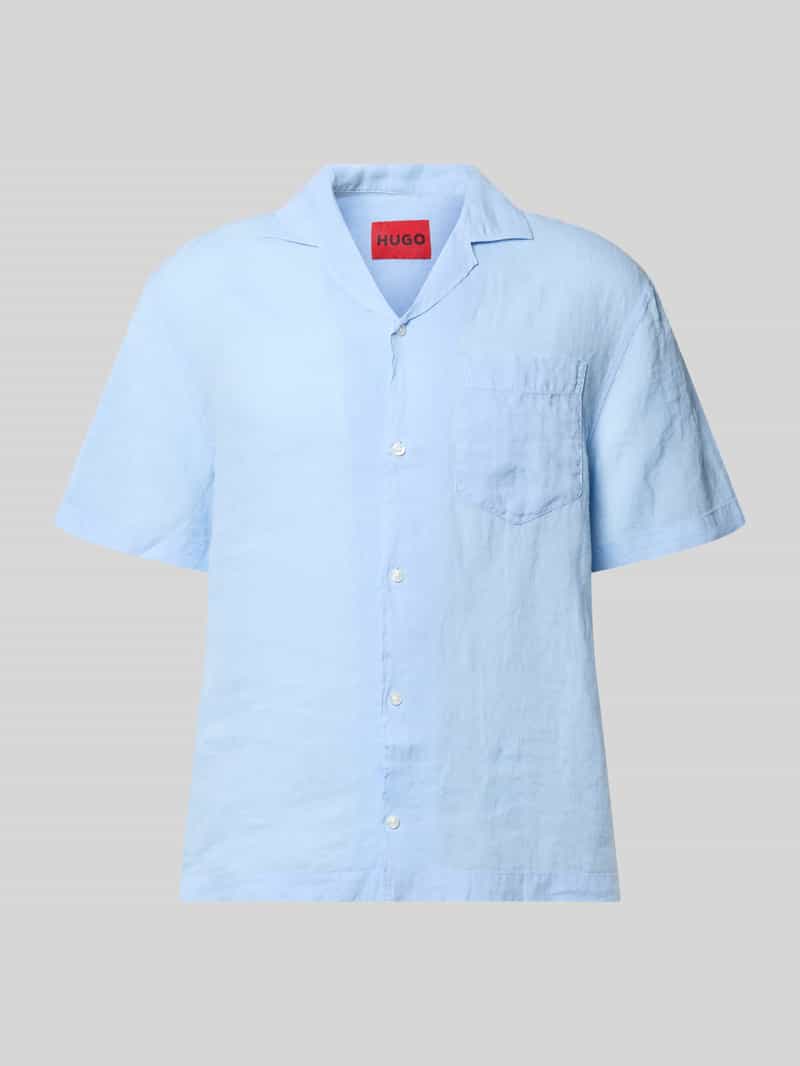 Koszula casualowa o kroju regular fit z czystego lnu model 'EXOLINO'