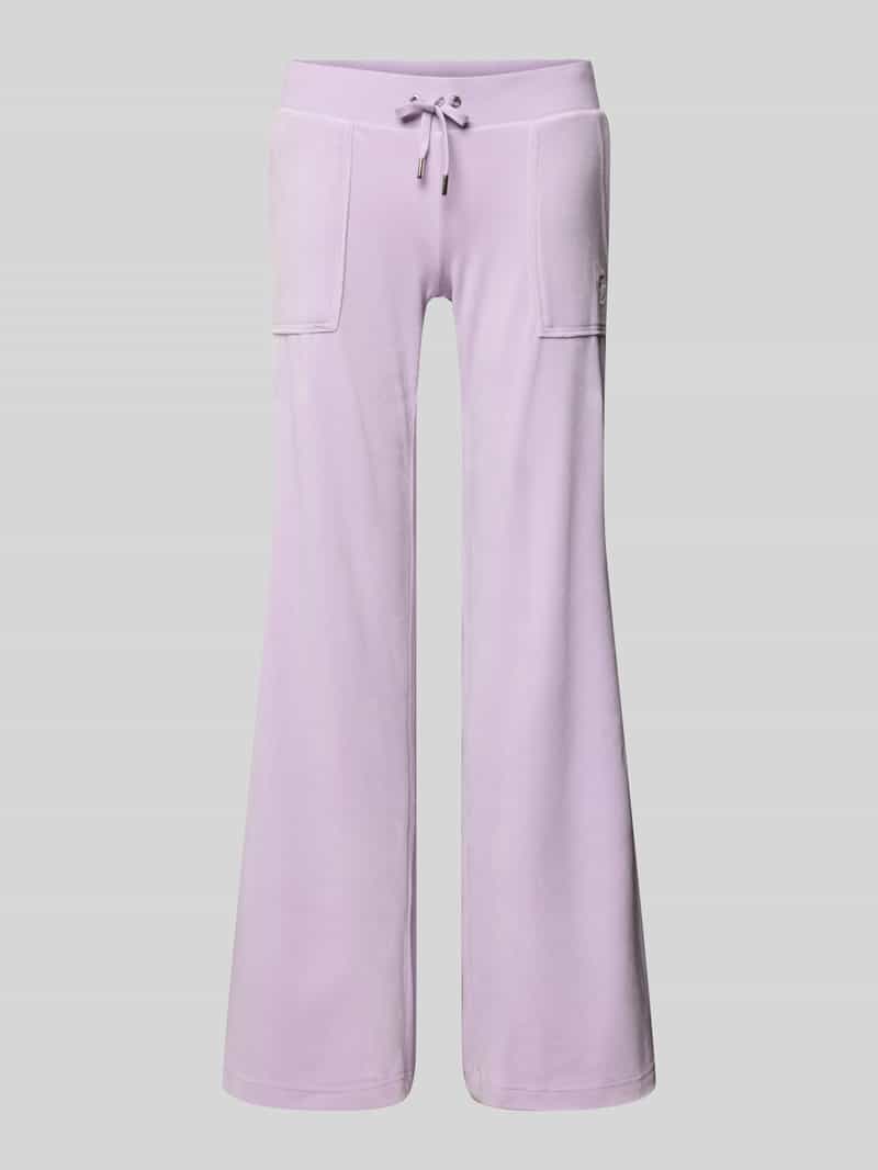 Spodnie dresowe o kroju niski stan z wpuszczanymi kieszeniami model 'LAYLA'