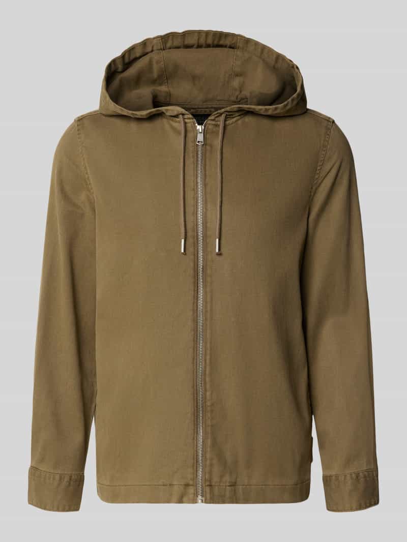 Kurtka koszulowa o kroju regular fit z kapturem