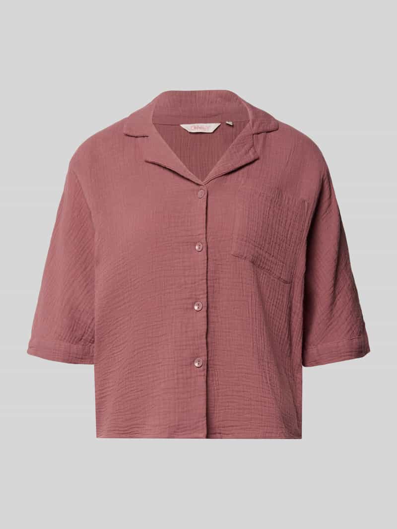 Bluzka koszulowa o kroju regular fit z czystej bawełny model 'THYRA'