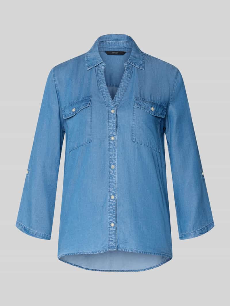 Bluzka jeansowa o kroju loose fit z czystego lyocellu model 'BREE'