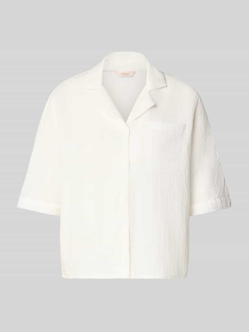 Bluzka koszulowa o kroju regular fit z czystej bawełny model 'THYRA'