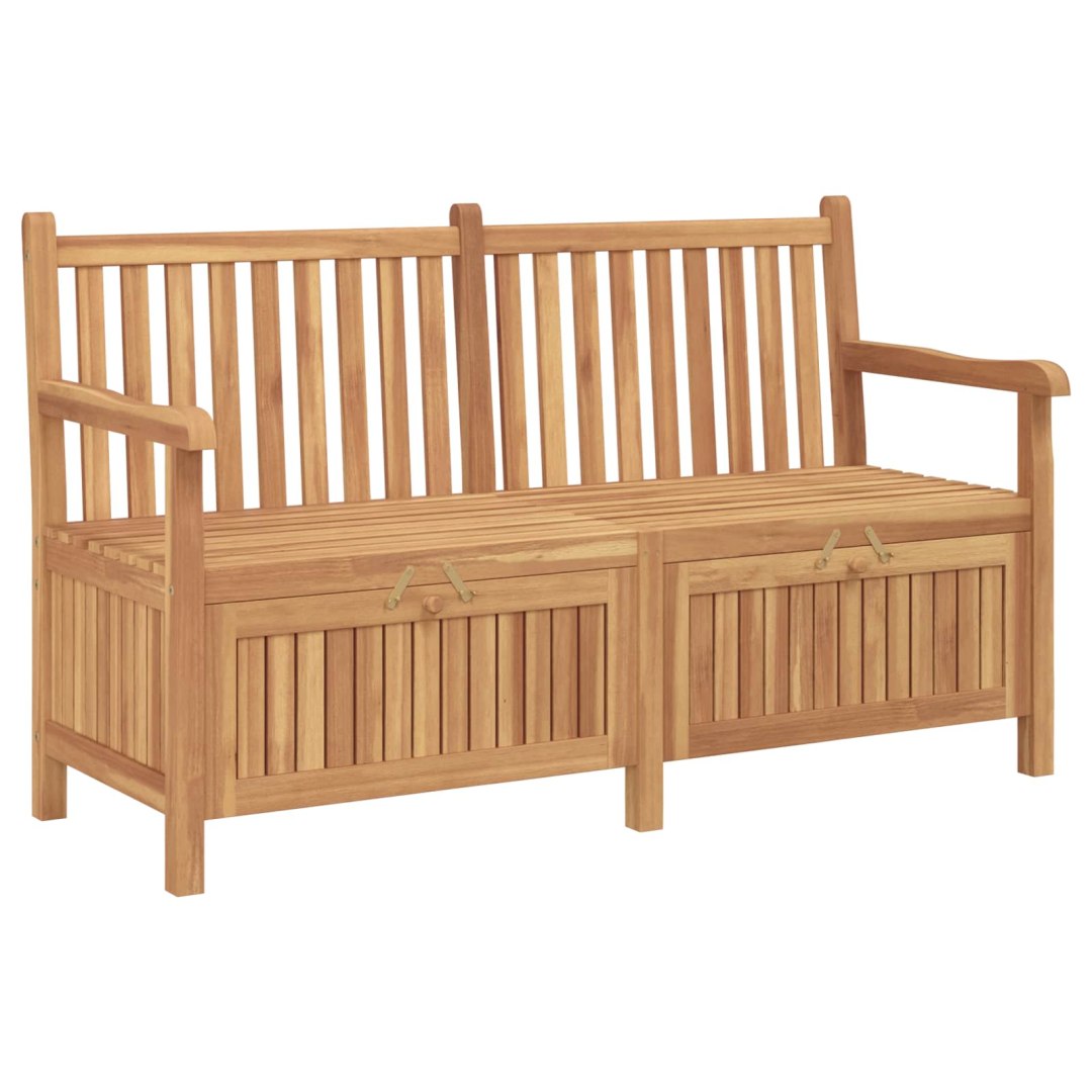 VidaXL ławka z drzwiami Brązowy 150 x 60 x 90 cm Lite drewno teakowe