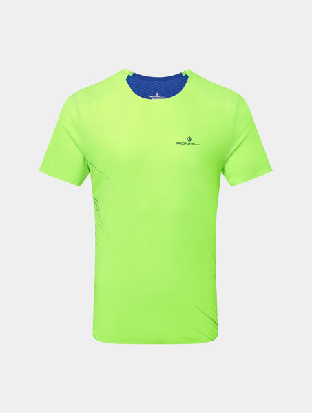 RONHILL Koszulka biegowa męska TECH RACE S/S TEE fluo green/dark cobalt