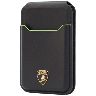 Magnetyczny portfel LAMBORGHINI D1 Genuine Leather MagSafe Zielony
