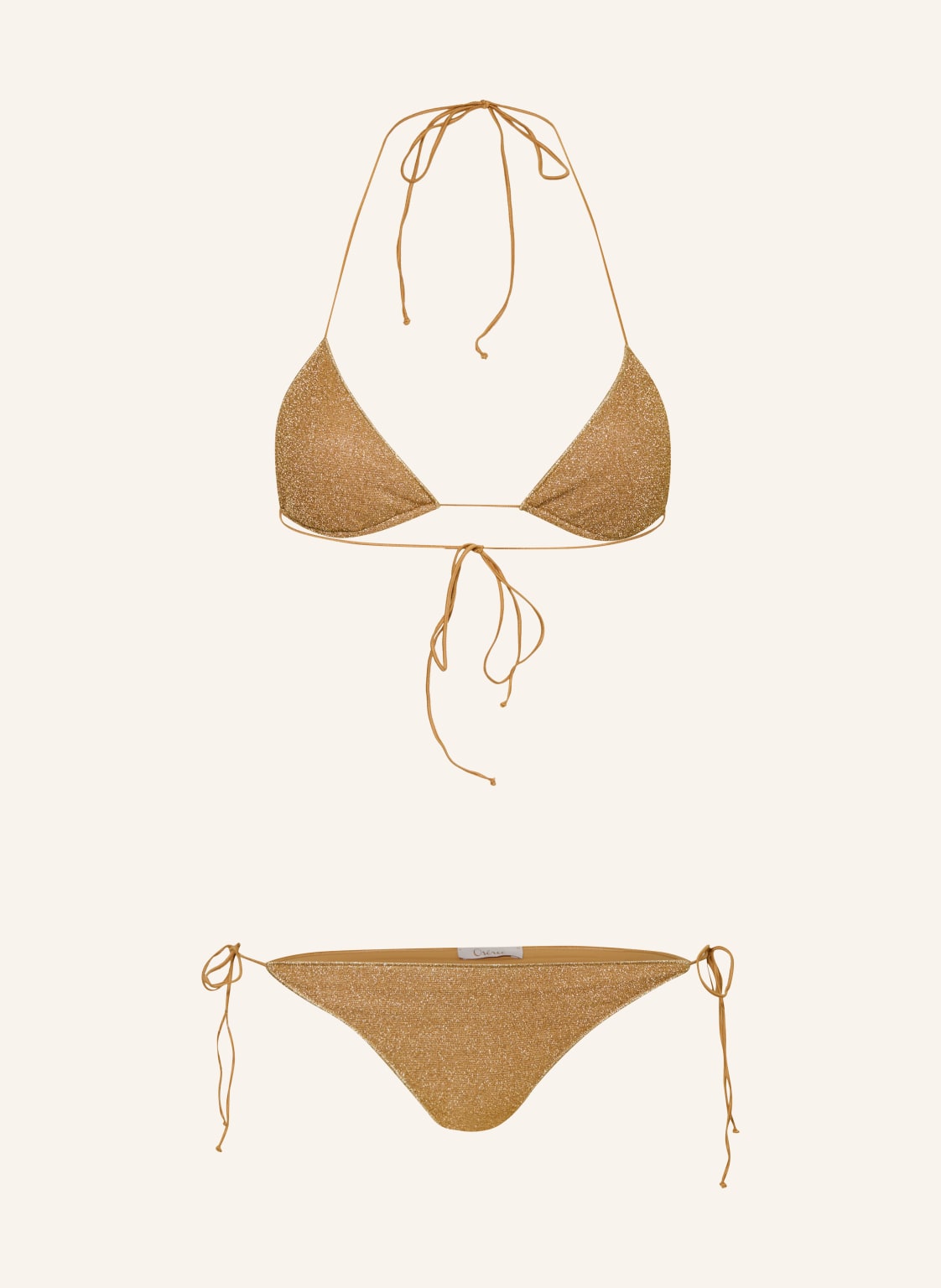 Oséree Bikini Trójkątne Lumiere Z Błyszczącą Przędzą gold