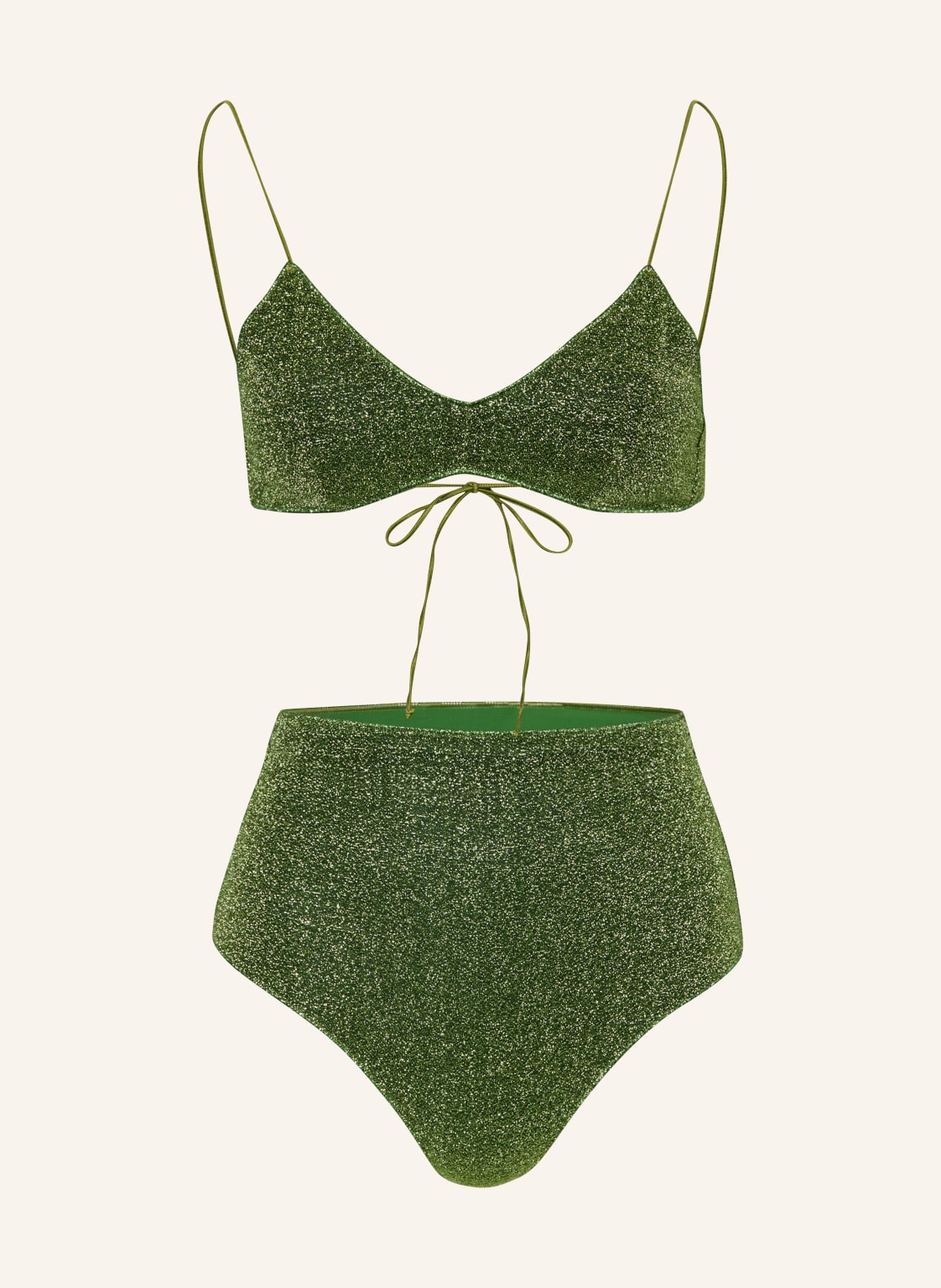 Oséree Trójkątne Bikini Lumiere Z Błyszczącą Nicią gruen