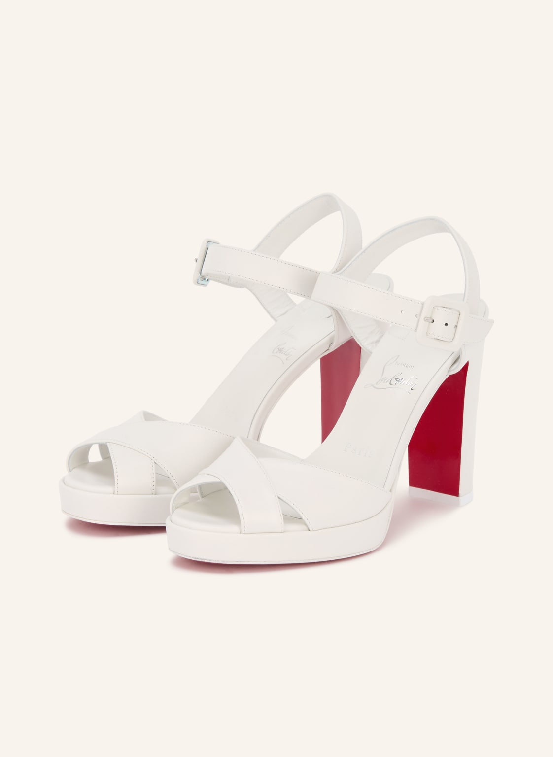 Christian Louboutin Sandały Cora 100 weiss