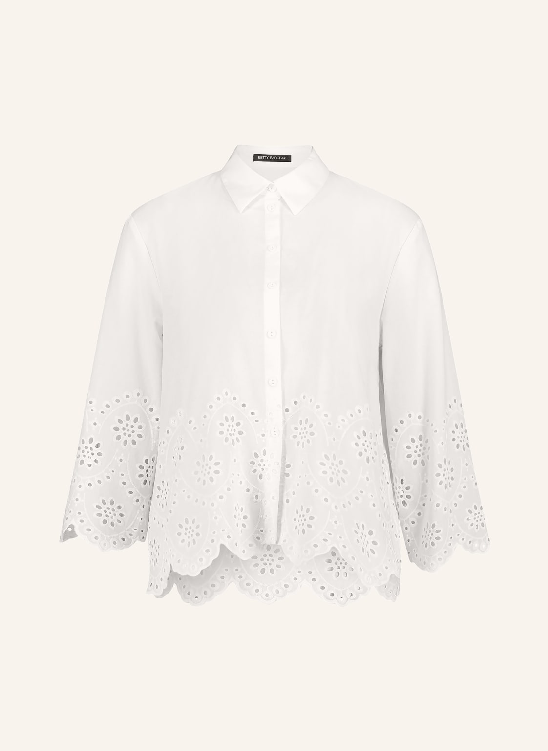 Betty Barclay Bluzka Z Koronką I Rękawami 3/4 weiss