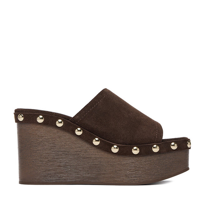 Klapki GINO ROSSI EO-LZRL1347-2 Brązowy