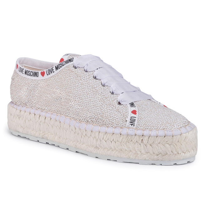 Espadryle LOVE MOSCHINO JA10383G0AJL010A Beżowy