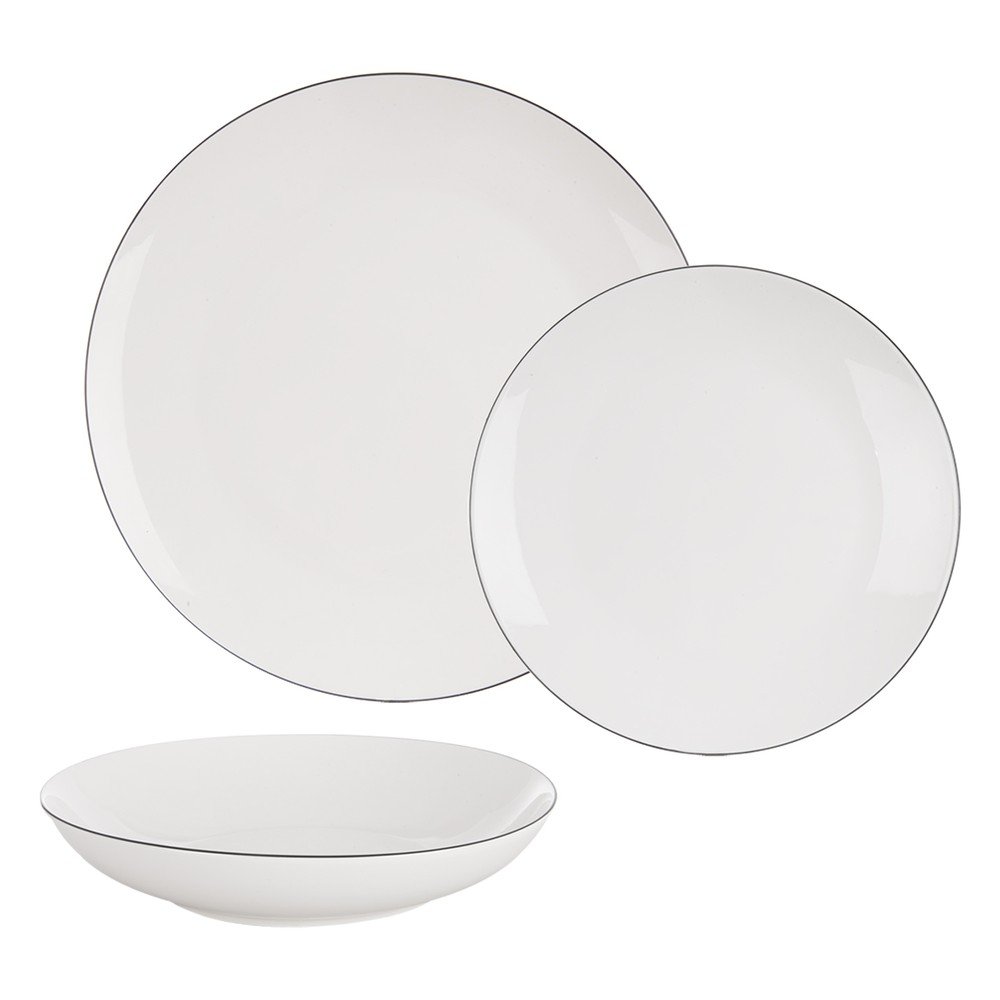Zestaw talerzy 18 szt. new bone china Decora – Orion