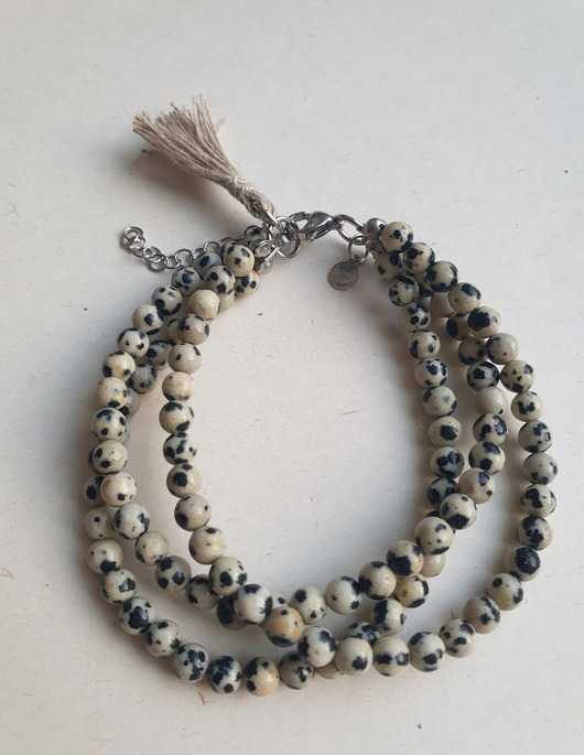 Bransoletka TRIO jaspis dalmatyński