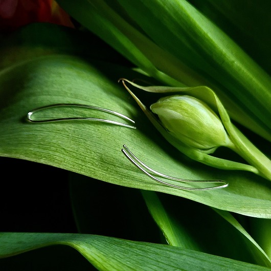 Komplet Kolczyk- nausznica LINIA srebro