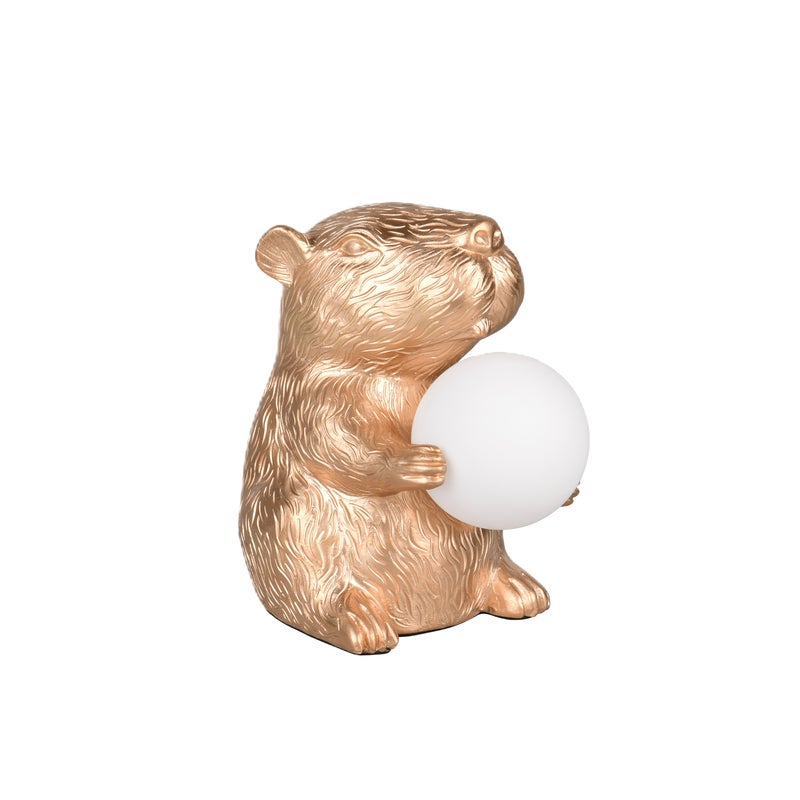 Lampa stołowa dekoracyjna Capi G9 złota kapibara Trio Lighting Inter