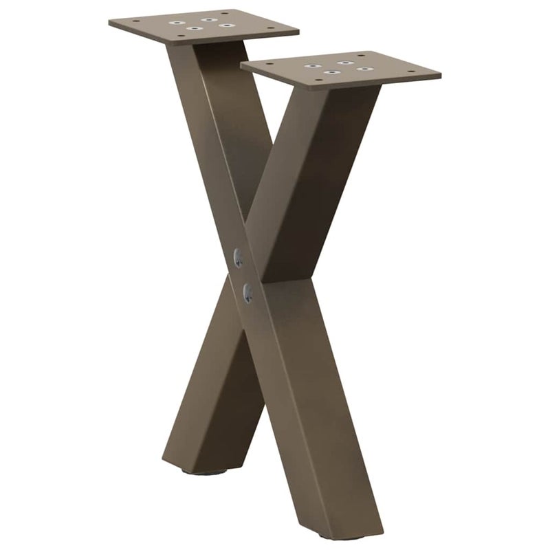 Nogi do stolika kawowego w kształcie litery X 2 szt. Naturalna stal 30x(30-31) cm Stal vidaXL