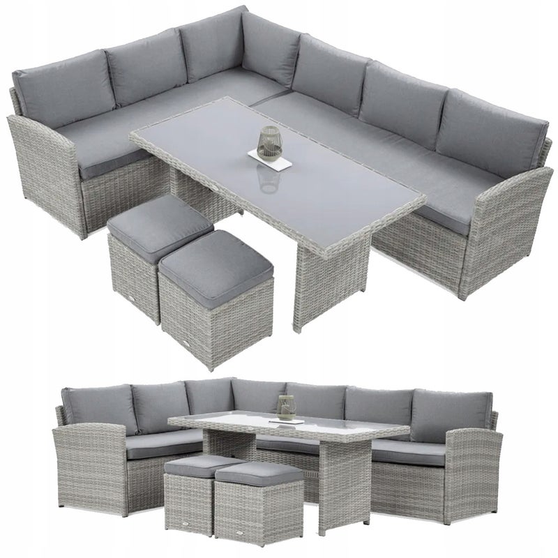 Zestaw Mebli Ogrodowych Wypoczynkowych Technorattan SALO Narożnik Stół 1 szt