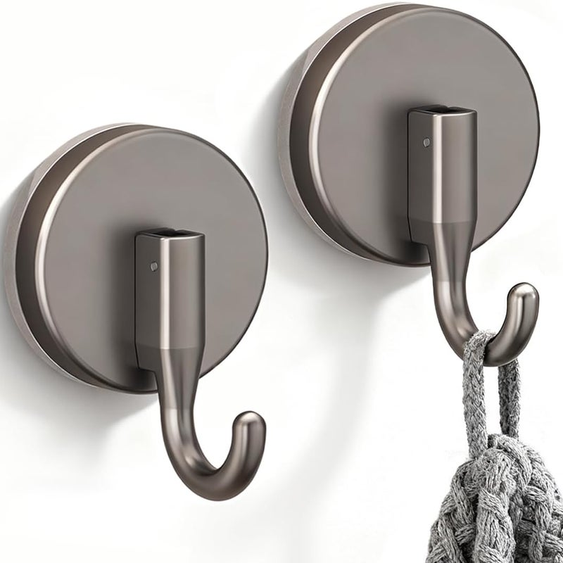 2-częściowy, mocny haczyk z przyssawką, wieszak na ręczniki bez wiercenia, wielokrotnego użytku, przyssawka do zawieszania, szary