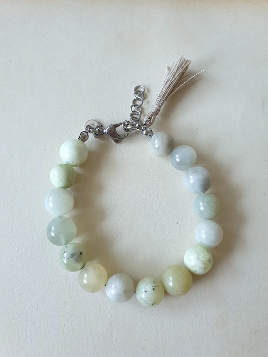 Bransoletka BOHO ART naturalny jadeit