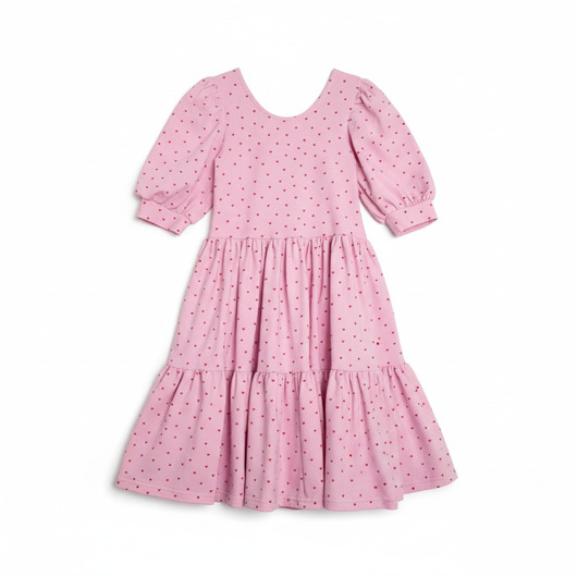 Sukienka różowa w serduszka