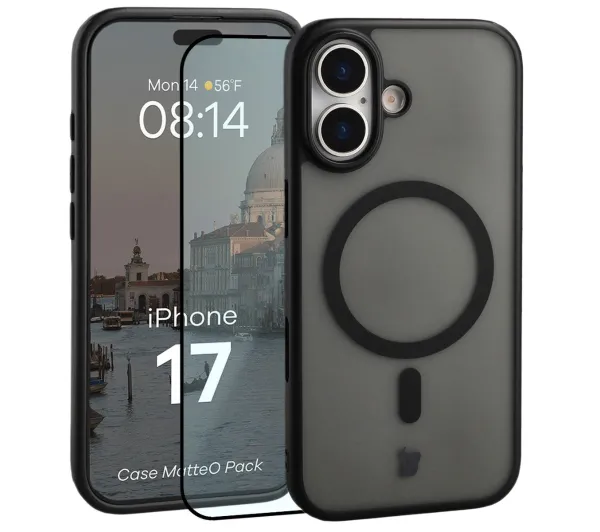 Bizon Case MatteO Pack do iPhone 17 Czarny