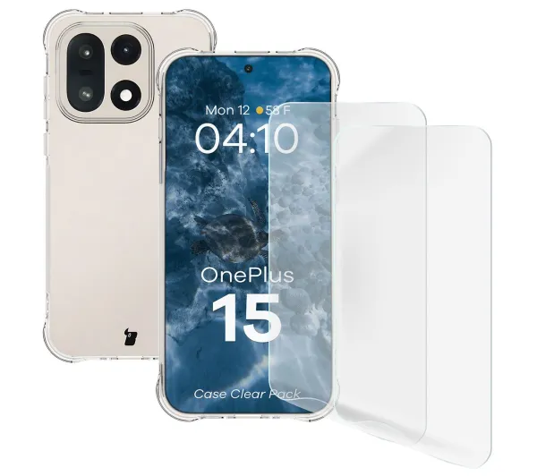 Bizon Case Clear Pack do OnePlus 15 Przezroczysty