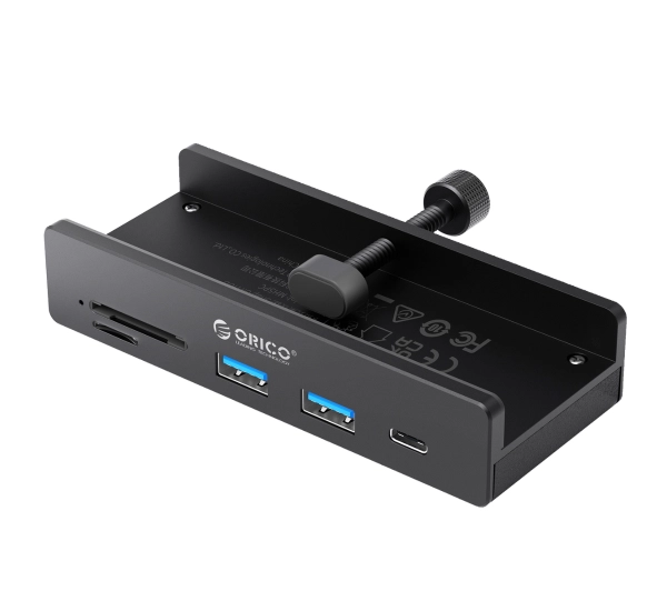 Orico Aktywny MH5PC-10-BK-BP USB-C 10Gbps, 15W, przykręcany, 2x USB-A, czytnik SD, USB-C, Czarny