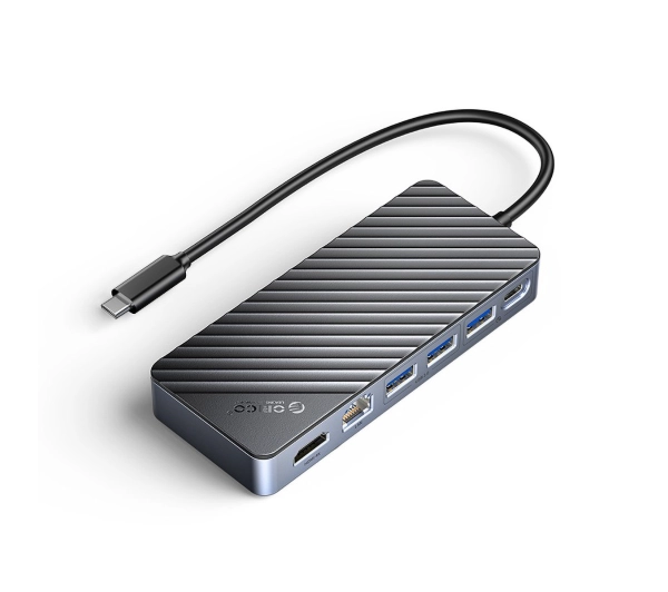 Orico OM28PR-G2-BK-EP z Obudową M.2 NVMe/SATA USB-A/C 10Gbps HDMI 4K PD 100W RJ45 Czarny