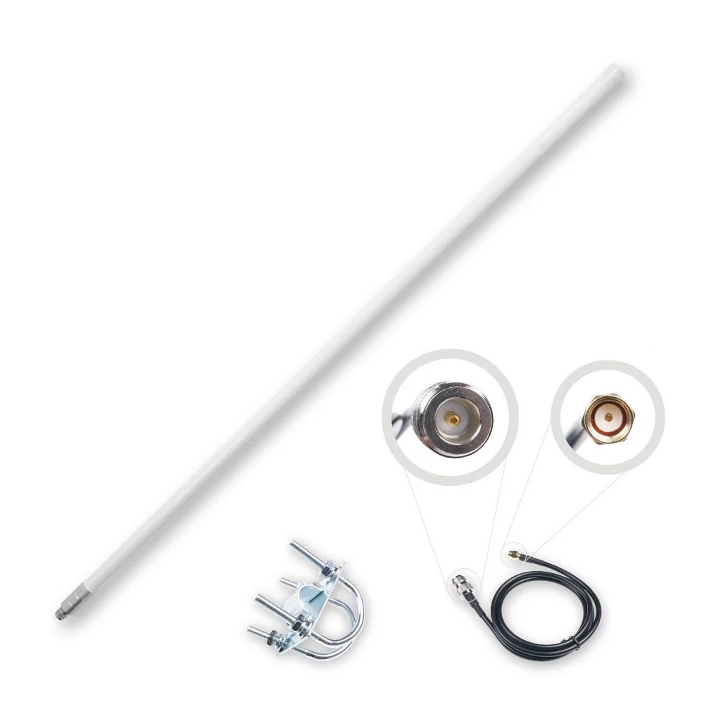 Antena LoRa Fiberglass 8 dBi, 863-870 MHz RF RFELA-4/88X - długość 130cm - Seeedstudio 318020692