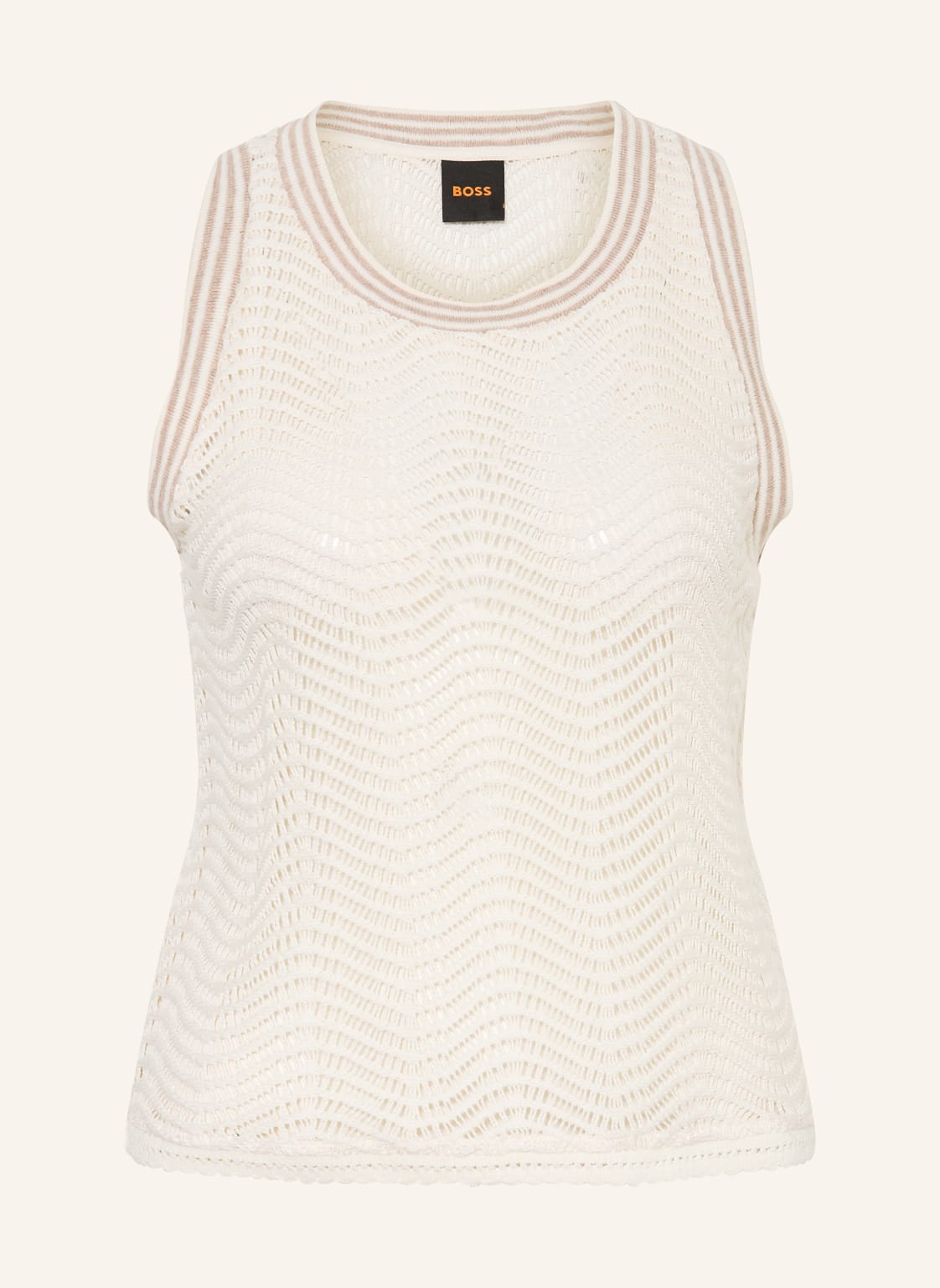 Boss Dzianinowy Top Ecela weiss