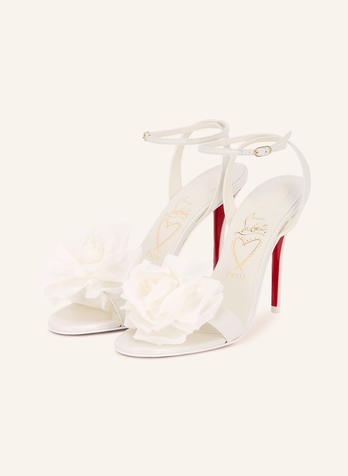 Christian Louboutin Sandały Miss Z Flora 100 weiss