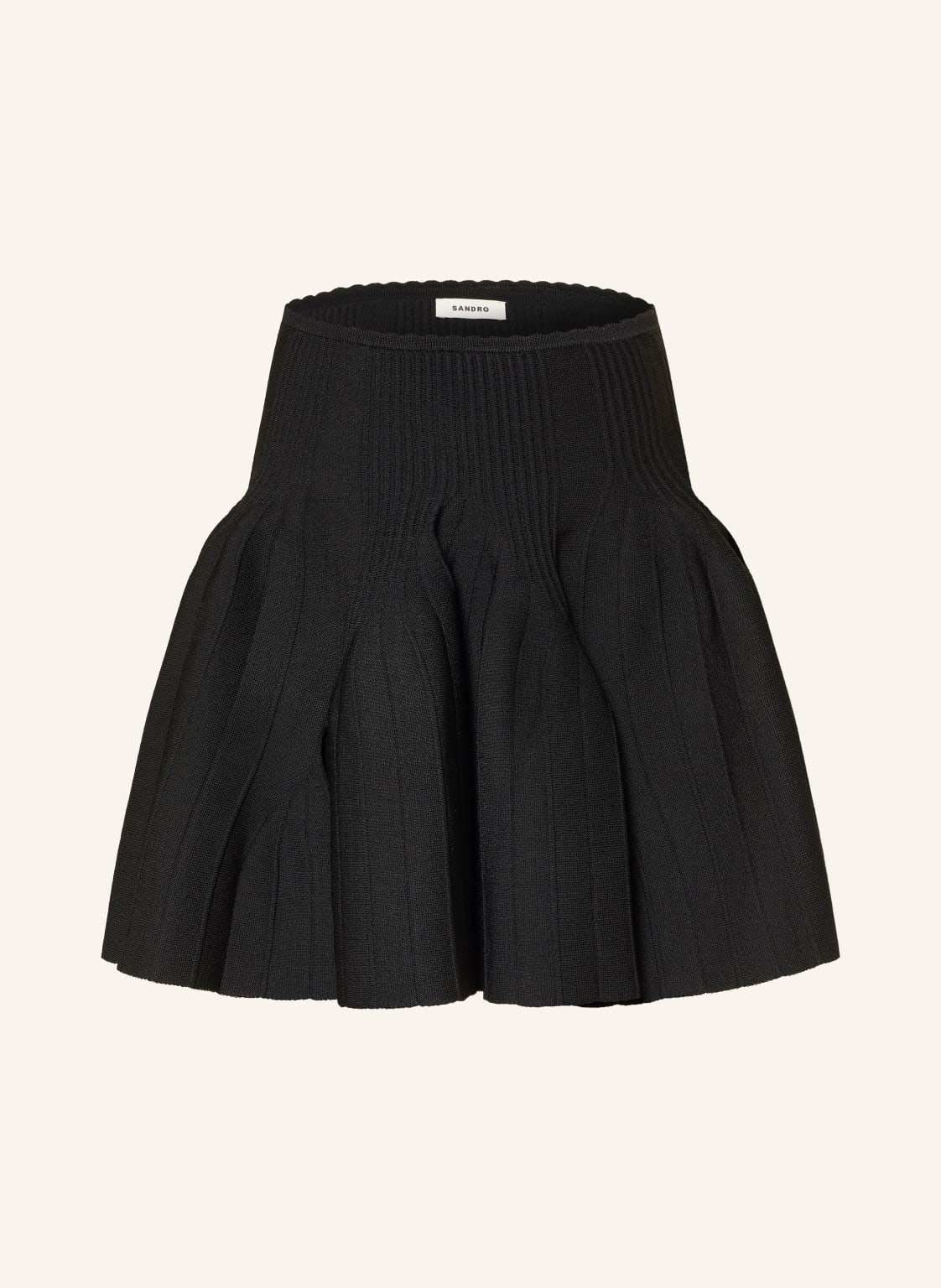 Sandro Spódnica Z Dzianiny schwarz