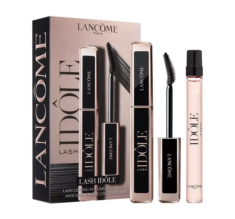 Lancôme tusz do rzęs Lash Idôle 01 Glossy Black 8 ml + woda perfumowana spray Idôle 10 ml
