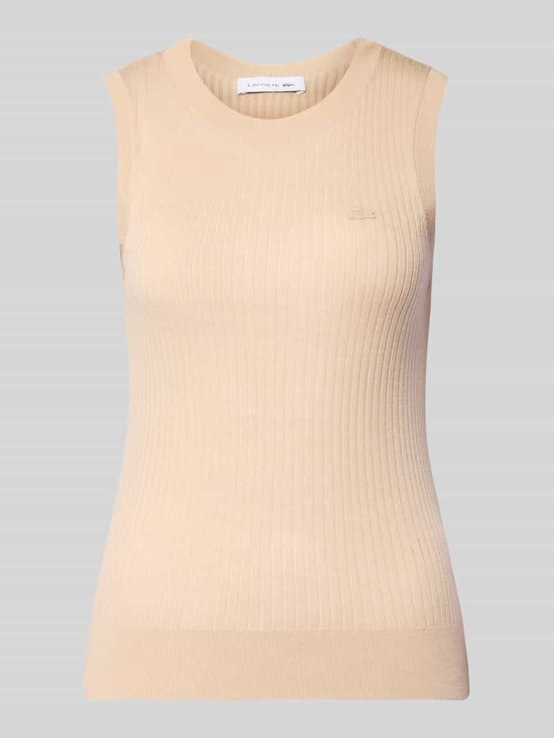 Bezrękawnik o kroju slim fit z czystej wełny