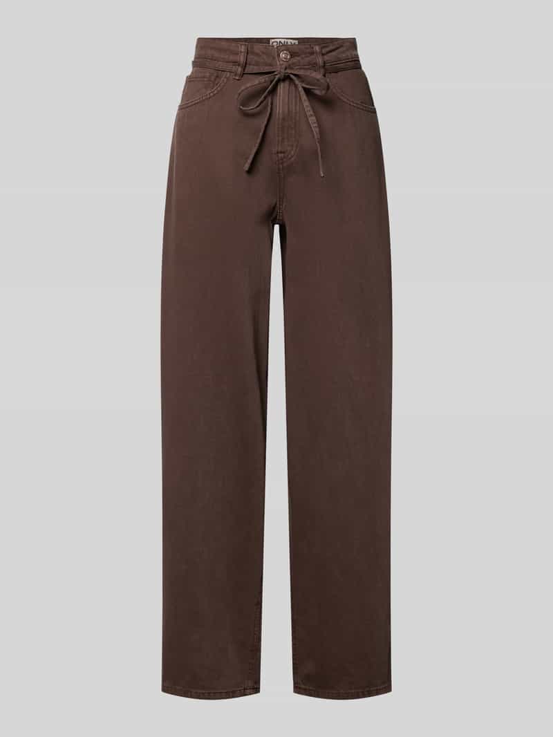 Jeansy w kroju loose fit z czystej bawełny model 'GIANNA-SILLA'