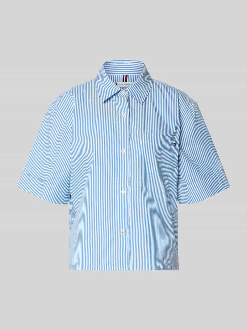 Bluzka koszulowa o pudełkowym kroju z czystej bawełny