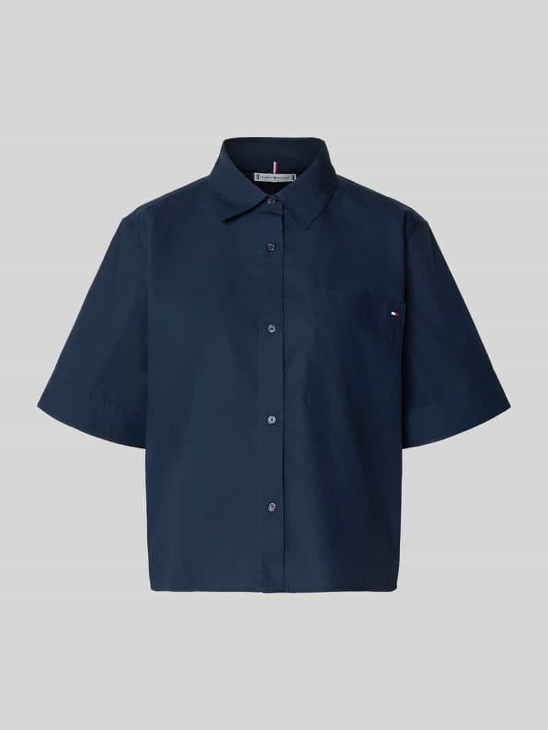 Bluzka koszulowa o pudełkowym kroju z czystej bawełny