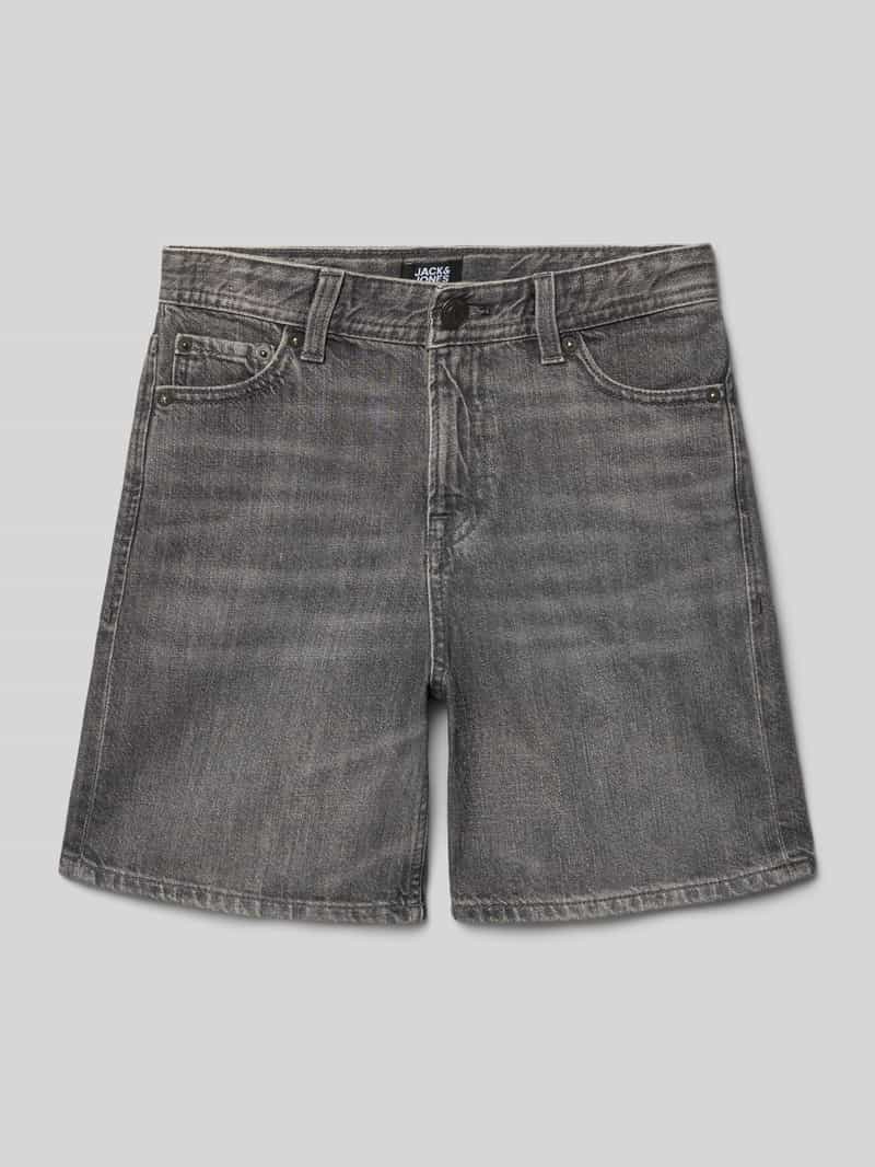 Szorty o kroju straight fit z naszywką z logo model 'Tony'